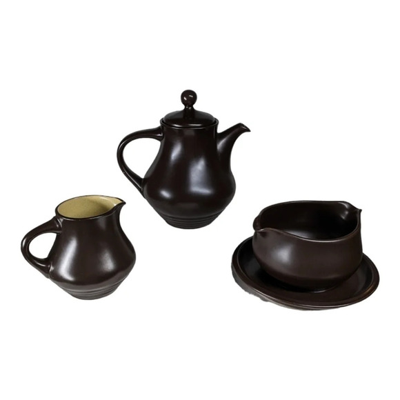 Noritake Folkstone Genuine Stoneware  Teapot 4 Cups Brown - Picture 9 of 9